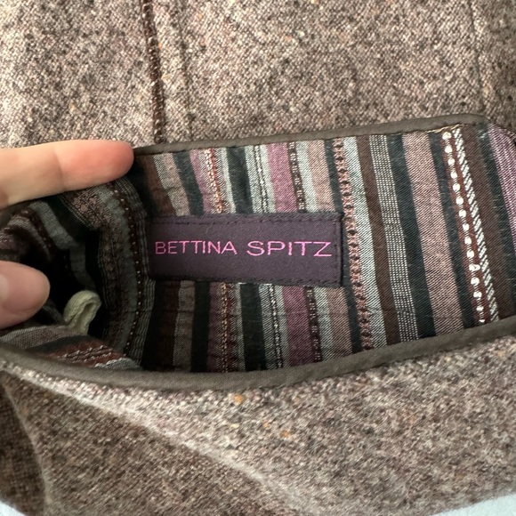 BETTINA SPITZ WOOL LINED MINI SUIT SKIRT SZ 4 - Picture 4 of 5